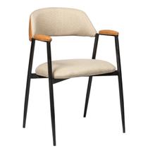 Cadeira com Braços Design Contemporâneo Base em Metal Georgia Cadeira com Braços Design Contemporâneo Base em Metal Georgia