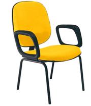 Cadeira com Braços Diretor para Escritório Linha Uno Amarelo