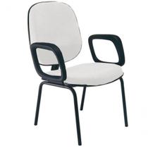 Cadeira Com Braços Diretor Para Escritório Linha Uno Branco Cadeira Com Braços Diretor Para Escritório Linha Uno Branco