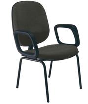 Cadeira com Braços Diretor para Escritório Linha Uno Cinza Cadeira com Braços Diretor para Escritório Linha Uno Cinza