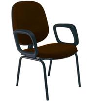 Cadeira com Braços Diretor para Escritório Linha Uno Marrom