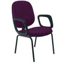 Cadeira Com Braços Diretor Para Escritório Linha Uno Roxo Cadeira Com Braços Diretor Para Escritório Linha Uno Roxo