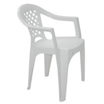 Cadeira com Braços em Polipropileno Branco Tramontina Iguape Basic - Tramontina Cadeira com Braços em Polipropileno Branco Tramontina Iguape Basic - Tramontina