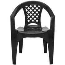 Cadeira com Braços Iguape Preta - 92221009 - TRAMONTINA