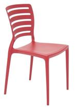 Cadeira Com Encosto Vazado Sofia Summa Vermelha