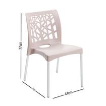 Cadeira com Pernas de Alumínio Nature em Polipropileno - Forte Plástico / Bege