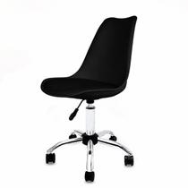 Cadeira com rodinhas Office Saarinen Nude Estofada Suporta até 120kg para Escritórios