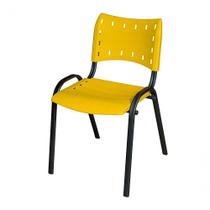 Cadeira Comercial Igreja Iso Tubo Oblongo Aço Industrial Empilhavel Amarelo Cadeira Comercial Igreja Iso Tubo Oblongo Aço Industrial Empilhavel Amarelo