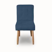 Cadeira Confortavel Jantar Luna Suede Azul Marinho para Quarto Sala Recepção. Cadeira Confortavel Jantar Luna Suede Azul Marinho para Quarto Sala Recepção.