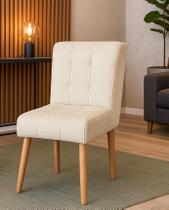 Cadeira Confortavel Jantar Luna Suede Bege para Quarto Sala recepção. Cadeira Confortavel Jantar Luna Suede Bege para Quarto Sala recepção.
