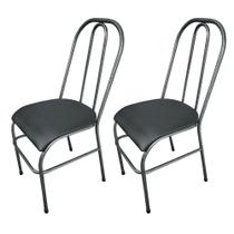 Cadeira Cozinha em Aço Tubolar Estofada WRM kit 2 pç - COD 770 - WRM Metal