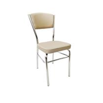 Cadeira Cozinha reforço cromada assento grosso Confortável encosto estofado cor fendi