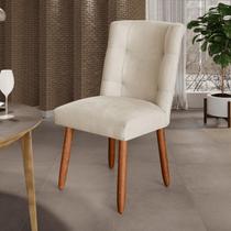 Cadeira Cozinha Sala de Jantar Penteadeira Estofada Paris Suede- Twdecora