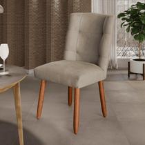 Cadeira Cozinha Sala de Jantar Penteadeira Estofada Paris Suede- Twdecora