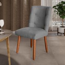 Cadeira Cozinha Sala de Jantar Penteadeira Estofada Paris Suede- Twdecora