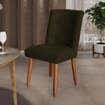 Cadeira Cozinha Sala de Jantar Penteadeira Estofada Paris Suede- Twdecora