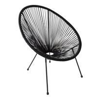 Cadeira Cozumel Ratan 71x79x86cm para Área Externa Preto Just Home Collection Garden Cadeira Cozumel Ratan 71x79x86cm para Área Externa Preto Just Home Collection Garden