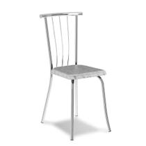 Cadeira Cromada Ávila Fantasia Branca - Carraro Móveis