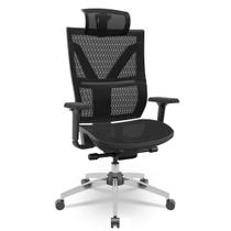 Cadeira Darix X+ Cromada Slider Braços 3D Pu Assento Em Tela Cadeira Darix X+ Cromada Slider Braços 3D Pu Assento Em Tela