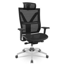 Cadeira Darix X+ Cromada Slider Braços 3D PU Plaxmetal Nacional NR-17 Assento em Tela Cadeira Darix X+ Cromada Slider Braços 3D PU Plaxmetal Nacional NR-17 Assento em Tela