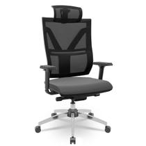 Cadeira Darix X+ Slider Braço 3D Pu Cromada Estof Sint Preto Cadeira Darix X+ Slider Braço 3D Pu Cromada Estof Sint Preto