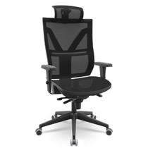 Cadeira Darix X+ Tela Slider Braço 3D Em PU Plaxmetal Nacional NR-17 Ergonômica