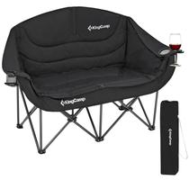 Cadeira de acampamento KingCamp Double Loveseat com porta-copos de 200 kg