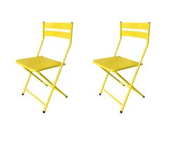 Cadeira de aço dobravel para bares sorveterias restaurantes e residencial kit 2 peças - Helena - 984 - WRM Metal