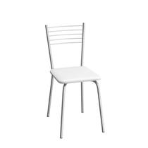 Cadeira de Aço Flex 82cm Compoarte Cromado/Branco