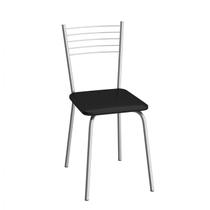 Cadeira de Aço Flex 82cm Compoarte Cromado/Preto