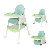 Cadeira de Alimentação Alta Bebê Multifuncional Infantil Multmaxx com Assento Acolchoado até 24Kg Verde