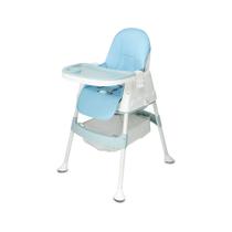 Cadeira De Alimentação Alta Bebê Portátil Multmaxx Acolchoada a partir de 6 Meses até 24Kgs com Ajuste de Altura Azul