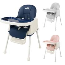 Cadeira de Alimentação Bebe Infantil Portatil 2 em 1 Azul PipDip