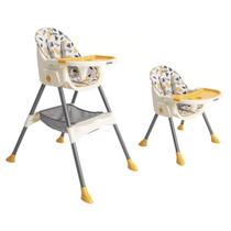 Cadeira De Alimentação Papinha Stand 2 Em 1 Folhas Amarela Kiddo
