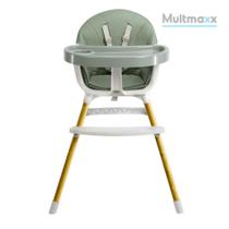 Cadeira de Alimentação Premium para Bebê Infantil Dobrável e Acolchoada até 36 Meses Verde