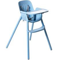 Cadeira de Alimentação Refeição P/ Bebê C/ Bandeja e Cinto Poke Azul Burigotto