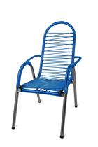 Cadeira De Alpendre Área Cordinha Reforçada Varanda Fio Pvc Sintético Sacada Resistente Externa Espaguete Descanso Ferro Fibra Jardim Prédio Mesa