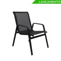 Cadeira de alumínio e tela sling para área externa e interna