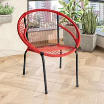 Cadeira de Área Eclipse Tramado em Fibra Sintética e Aço Cadeira de Área Eclipse Tramado em Fibra Sintética e Aço