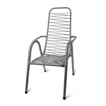 Cadeira de Area Externa Varanda Fio Reforçada Prata - vinholi