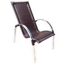 Cadeira de área matinhos para varanda área gourmet piscina em alumínio com fibra sintética junco