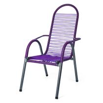 Cadeira De Área Varanda Cordinha Fio Lilás Área de Lazer - Itagold