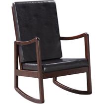 Cadeira de balanço Acme Raina Faux Leather Espresso marrom escuro Cadeira de balanço Acme Raina Faux Leather Espresso marrom escuro