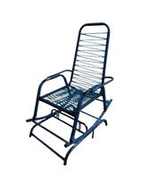 Cadeira de balanço/area fios coloridos - azul