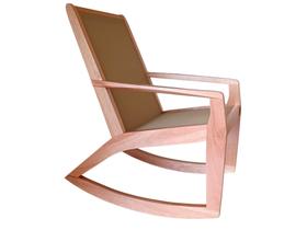 Cadeira de balanço de madeira / sling bege