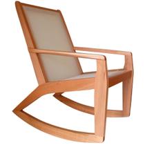 Cadeira de balanço de madeira / sling branca