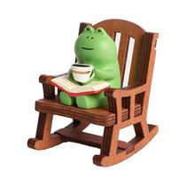 Cadeira De Balanço Em Forma De Sapo Fofa 2 Peças Decoração De Escritório Japonesa Para Mesa De Carro Cadeira De Balanço Em Forma De Sapo Fofa 2 Peças Decoração De Escritório Japonesa Para Mesa De Carro