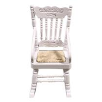 Cadeira de balanço em miniatura para 1:12 Dollhouse Conjunto de modelos de móveis de madeira Cadeira de balanço em miniatura para 1:12 Dollhouse Conjunto de modelos de móveis de madeira