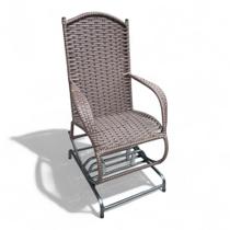 Cadeira de Balanço fibra sintética 4 molas Reforçada Jardim Área Externa Poltrona