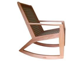 Cadeira de balanço madeira corda náutica